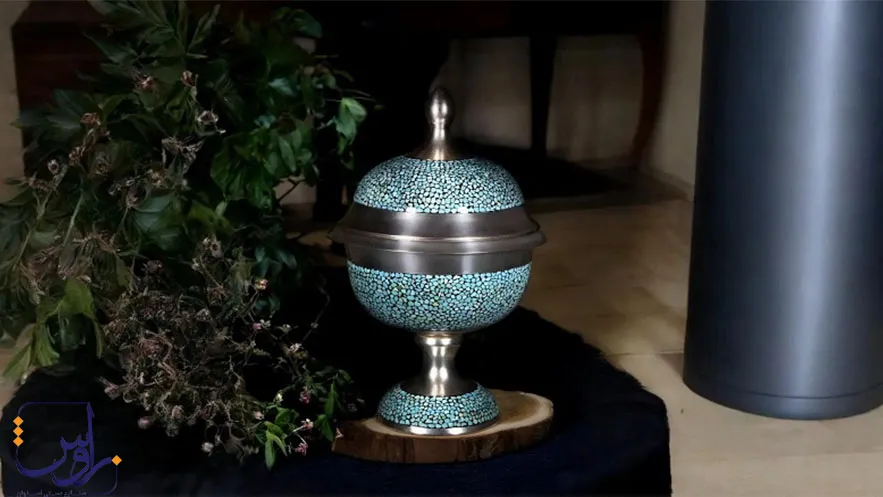 فیروزه کوبی روی مس